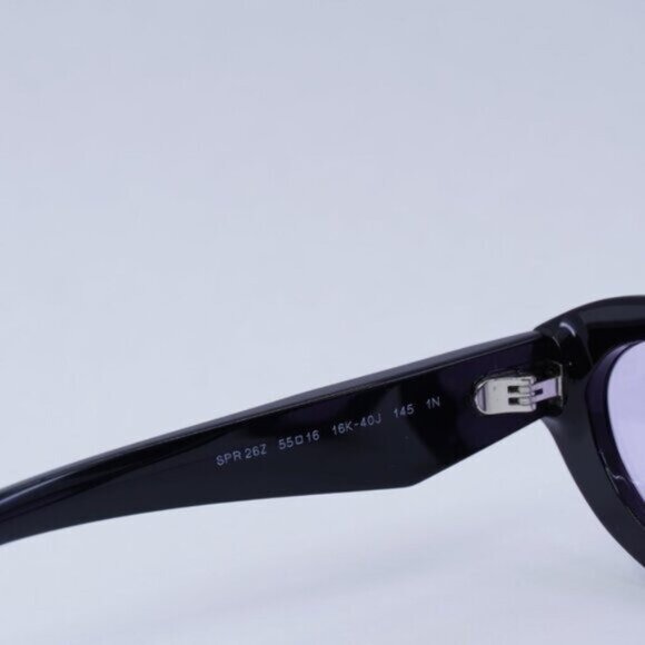 🕶️ New Prada PR26ZS 16K40J Sunglasses Black Frame, Violet Lenses - Picture 8 of 11